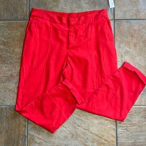 Old Navy Cropped Red Cotton Pants